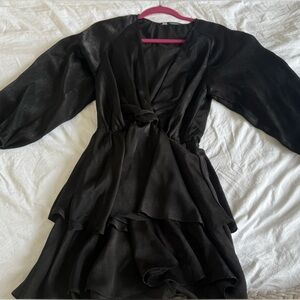 Zara Black Satin Dress